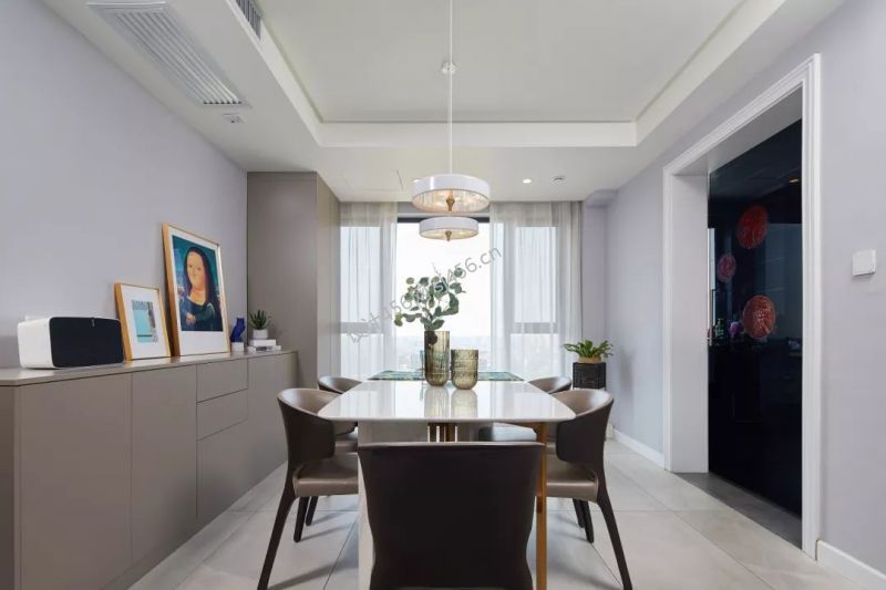 160㎡四居室现代风格餐厅装修效果图