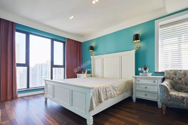 160㎡四居室现代风格卧室装修效果图