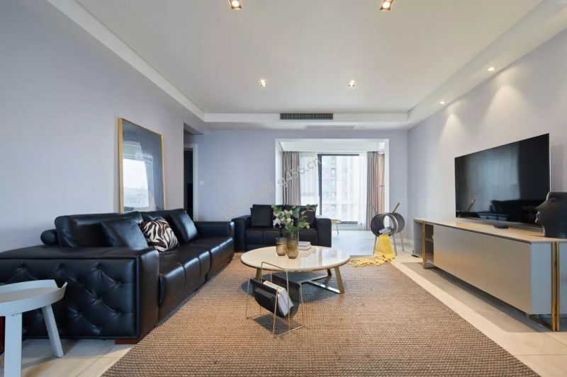 160㎡四居室现代风格客厅装修效果图