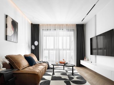 金科绿韵康城96平米现代简约三居室装修案例