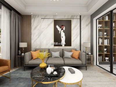 明信仕林府137平现代简约风格装修案例