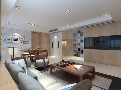 佳龙花园135平米三居室现代装修案例