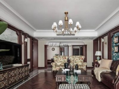 中铁城锦南汇130平中式风格装修案例