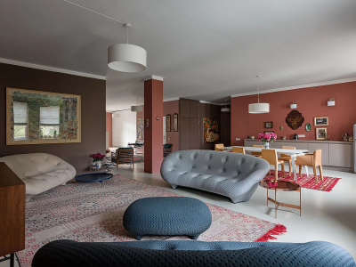 鼎峰尚境183平方四室绚丽风装修案例