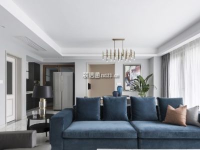中铁瑞景颐城121平现代简约风格装修案例