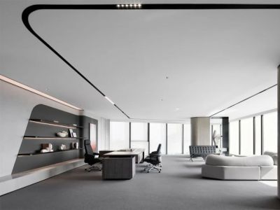 500平方办公室极简装修案例