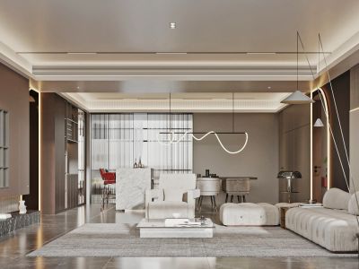 俊发城简欧风格206平米装修案例