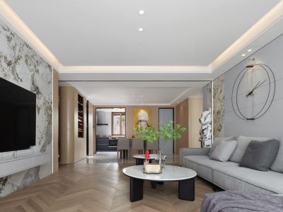 昆明恒大玖珑湾北欧风格142平米装修案例