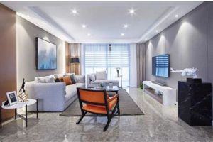 [青岛金匠共享装饰]现代风格200平米装修设计，时尚的现代气息！