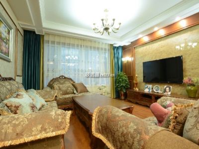 中洲锦城湖岸135平欧式风格装修案例