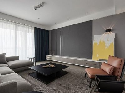 保利香槟国际130平现代简约风格装修案例