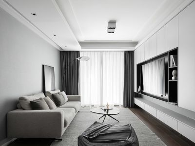 银城东苑89㎡三居室现代风格装修案例