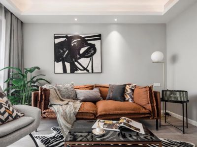 中海寰宇时代75㎡二居室现代风格装修案例