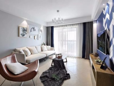 君睿府89㎡三居室北欧风格装修案例