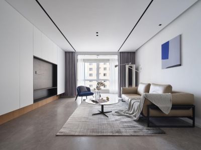 保利和光尘樾125㎡三居室现代风格装修案例