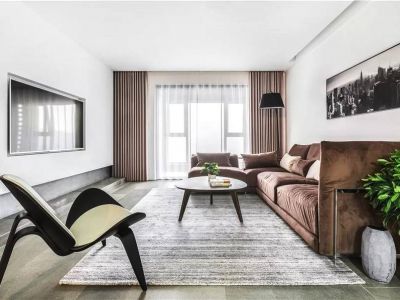 富力壹品135㎡三居室现代风格装修案例