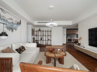 华侨城天鹅堡135㎡三居室中式风格装修案例