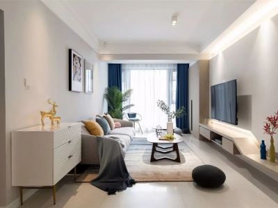 琅岐山语城北欧风115平米三居室设计图案例