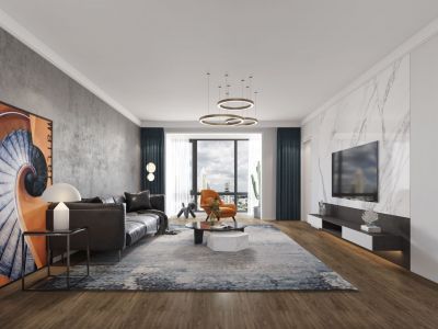 世茂云樽混搭风三居室142平米设计效果图案例