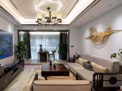 金辉中央云著125平米现代简约三居室装修案例