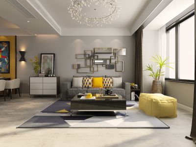 碧桂园凤凰城98平三居室现代风格装修案例