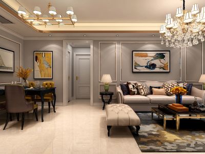 远洋万和四季100平三居室简约欧式装修案例