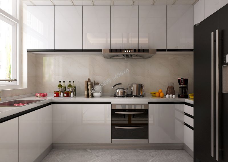 137平三居室港式轻奢厨房装修效果图