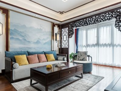 洋浦星中式风格133平装修案例