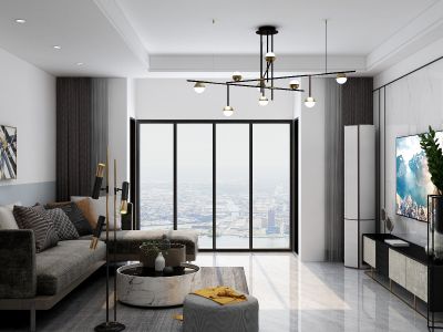 万科城现代风格126平装修案例