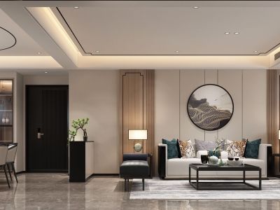 交投新中式风格120平米装修设计案例赏析