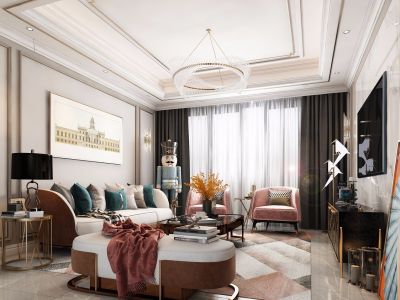 盛天领秀府简约风格120平装修案例