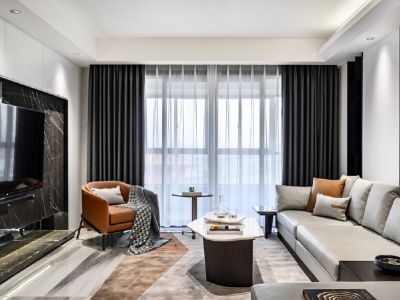 荣顾书香门第简约风格136平装修案例