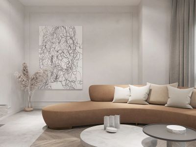 世茂御龙海湾200平方别墅简约装修案例