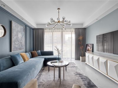 山湖语美式风三居室140平米设计效果图案例