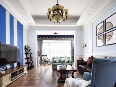 阳光·凤栖澜湾美式风三居室108平米设计图案例