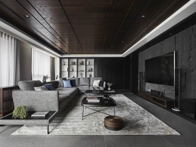 龙湖水晶郦湾155平方四室现代装修案例