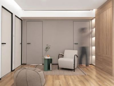 万科蓝湾传奇70平三居室现代风格装修案例