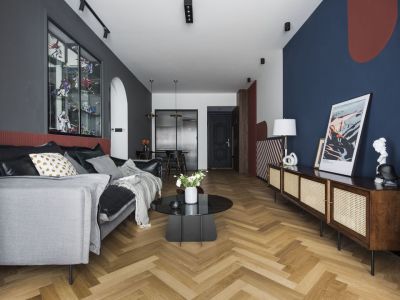 荣兴天成107平三居室现代风格装修案例