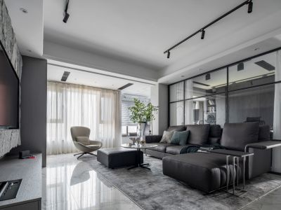 港湘·铂玥128平现代风格三居室装修案例