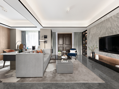 新希望锦麟府现代风格280平米装修案例