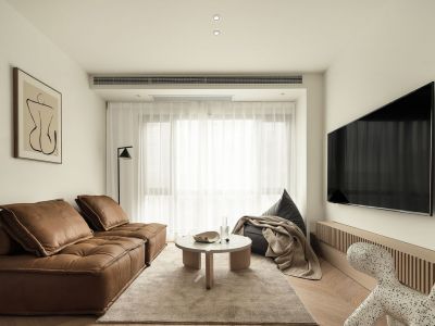 龙湖长风天钜82平二居室简约风格装修案例