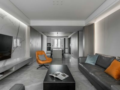 中梁玺悦台129平简约风格三居室装修案例