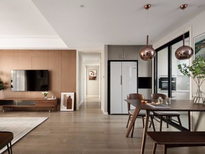 保利金地迎泽上品90平三居室现代风格装修案例