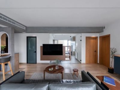 万科蓝湾传奇105㎡三居室现代风格装修案例