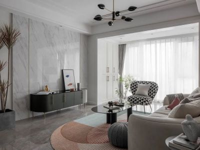 棕榈西园110㎡三居室北欧风格装修案例