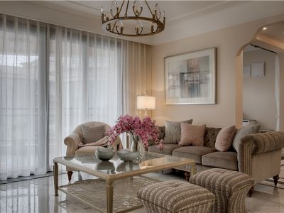 旭辉江山135㎡三居室美式风格装修案例