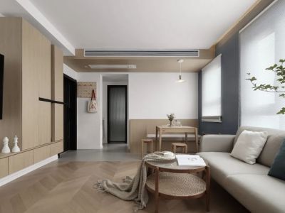 兰亭荟78㎡二居室现代风格装修案例