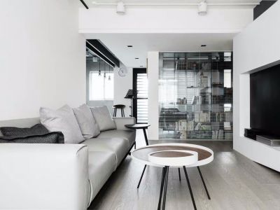 欢乐颂88㎡二居室现代风格装修案例