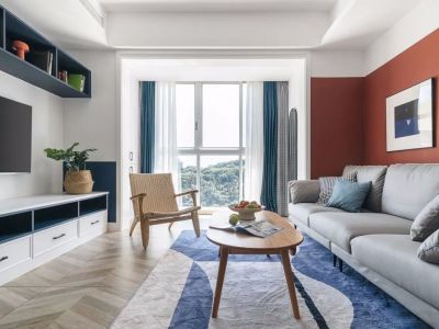 美地新领寓89㎡二居室混搭风格装修案例