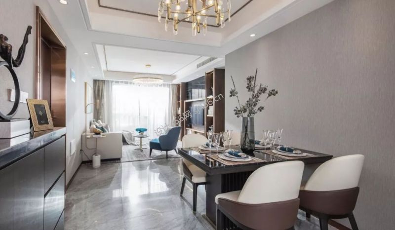 现代风格88平米餐厅桌椅家装效果图